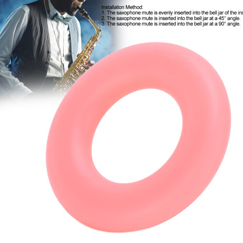Muto in silicone per sassofono tenore, rosa, Ø esterno 85,6 mm 1