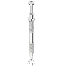 Pinça multifuncional para objetos pequenos, pinça para perfuração com esfera em aço inoxidável com 4 pontas para miçangas, joias e