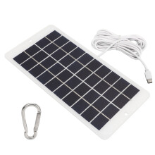 Chargeur solaire pour usage extérieur, chargeur de batterie solaire monocristallin en silicium haute efficacité 4,5 W 5 V avec sortie USB, panneau