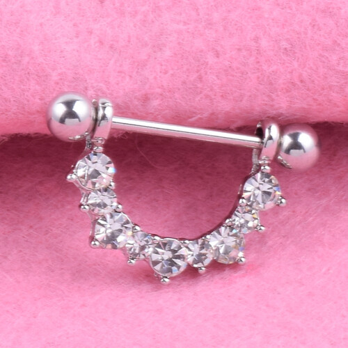 Δαχτυλίδια θηλών με σχέδιο Clicker, κοσμήματα piercing θηλών από χειρουργικό ατσάλι με 1
