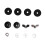 12Pcs Felt Cymbal Replacement Accessories for Hi Hat Clutch (Black) 15
