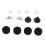 12Pcs Felt Cymbal Replacement Accessories for Hi Hat Clutch (Black) 16