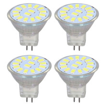 4 Pack 15LED MR11 5W 500LM Spot Light Bulbs, 35x35mm, Cold White