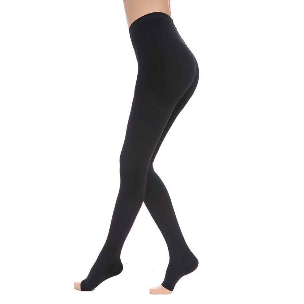Medical Grade Compression Pantyhose for Women & Men, Improved Circulation 20-30mmHg Support Hose, Opaque Footless Design for Varicose Veins Relief