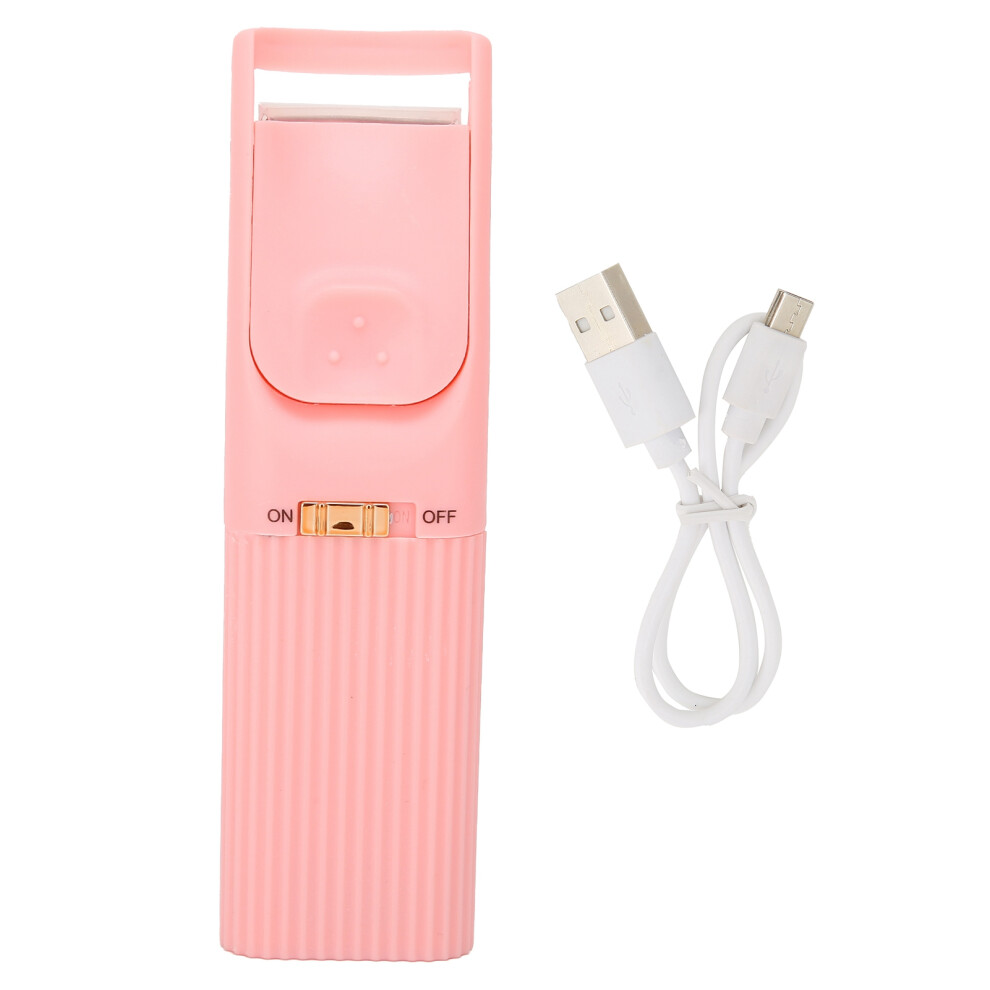 Heated Eyelash Curler With Heat Sensitive Silicone Pad Fast Heating Natural Eyelashes Temperature Adjustable Lash Lift Compact Stylish Design For