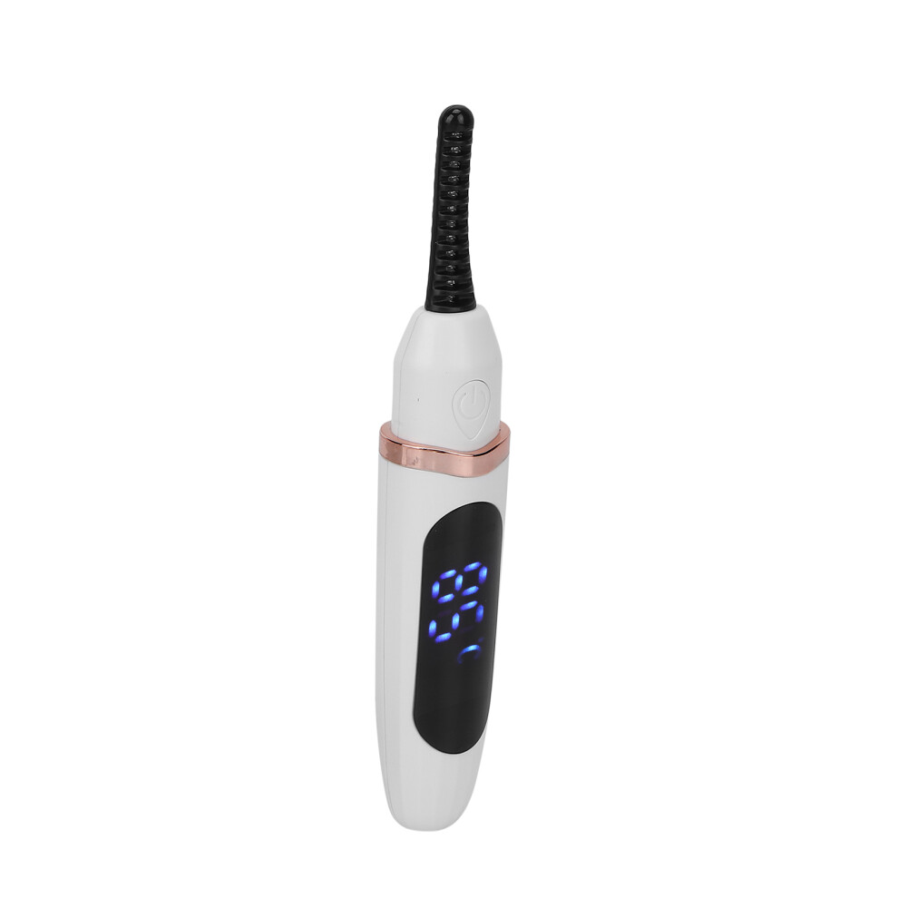 White Electric Eyelash Curler Usb Rechargeable, Intelligent Temperature Control, 130X25mm