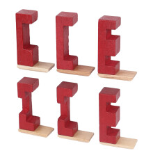 Wooden Interlocking Puzzle Lock for Elderly Adults - Light & Portable