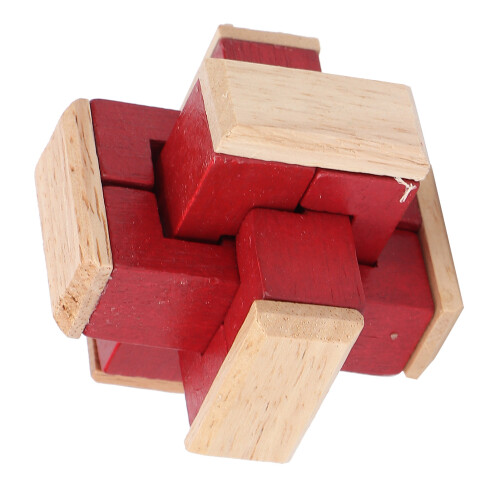 Wooden Interlocking Puzzle Lock for Elderly Adults - Light & Portable 2