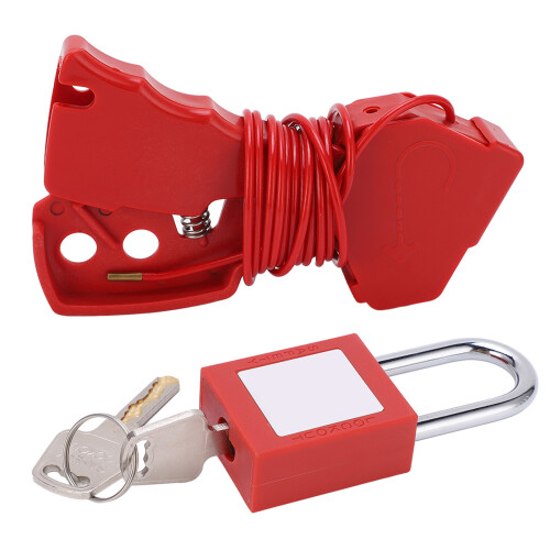 Adjustable 2.4m Stainless Steel Cable Lock, Durable & Corrosion Resistant