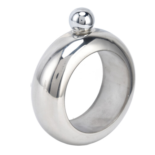 Unique 100ml Bangle Flask - Stainless Steel for Parties 2.75in Inner Size