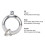 Unique 100ml Bangle Flask - Stainless Steel for Parties 2.75in Inner Size 8