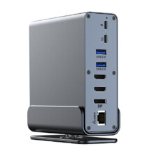 15-In-1-USB-C-Dockingstation, Dreifach-Monitor, Multiport-Dockingstation, 4K60Hz, Typ-C-Hub auf HD für , Windows, MacOS