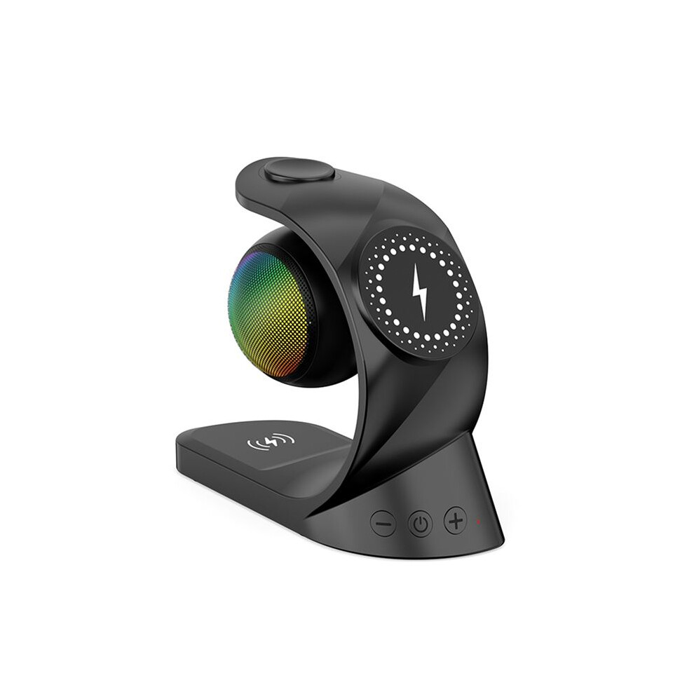 5 In 1 Speaker Magnetic Wireless Charger 15W Fast Charge For Watch Earphone For Universal Mobile Black 6032447370884