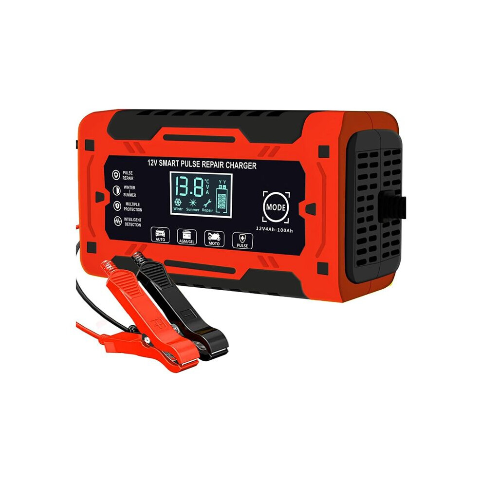12V&24V 6A Fully Automatic Battery Charger With Temperature Compensation For Car Truck Motorcycle Battery Eu Plug 6032981962859