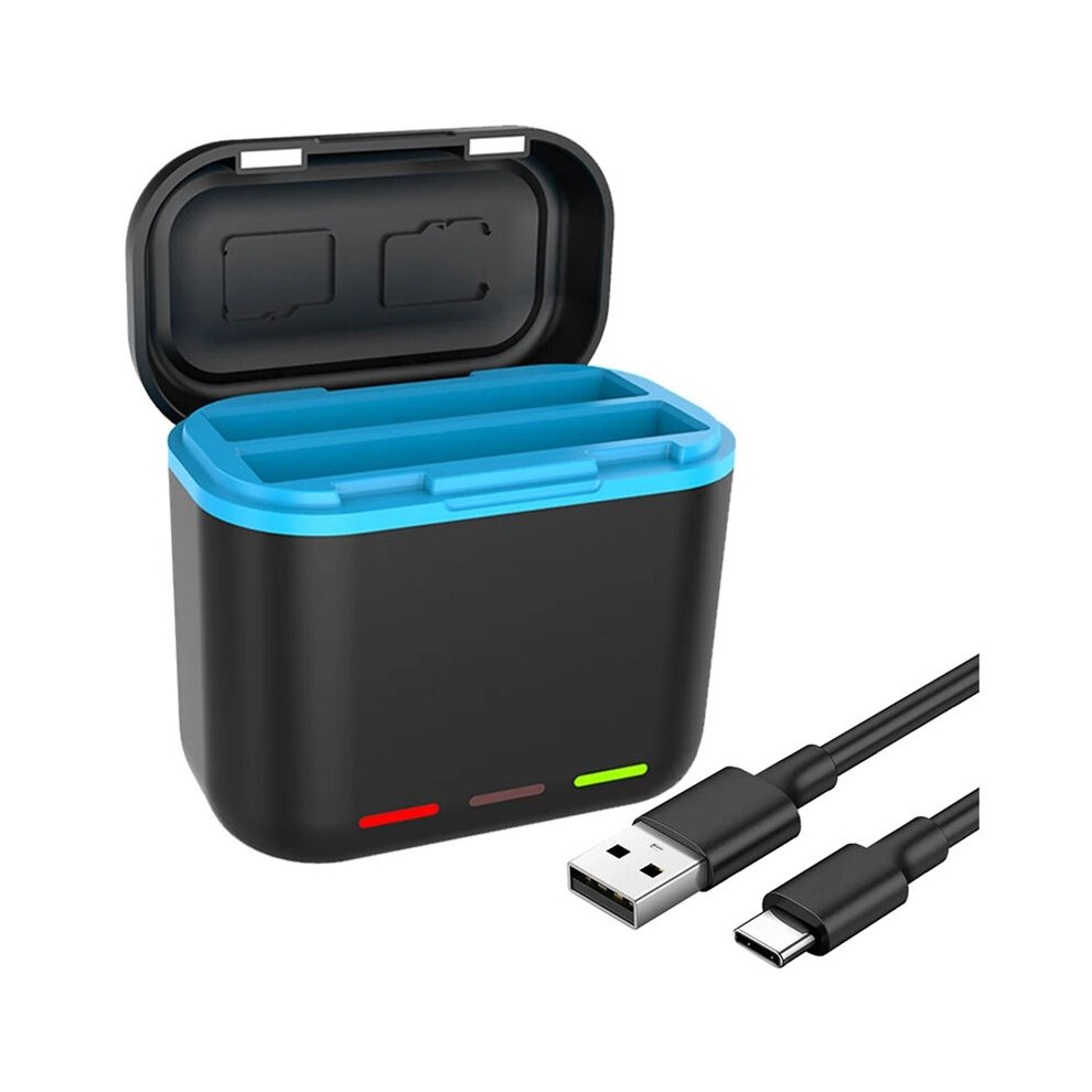 2-Channel Battery Charger With Card Slots Battery Charger Station Fast Charging Charger For X3 Camera 6032447347978