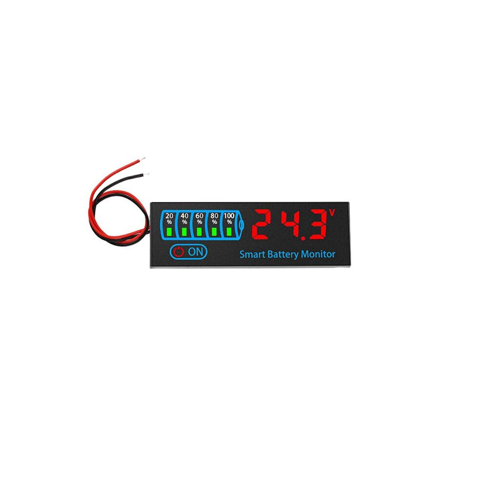18650 Li-Ion Lipo Lithium Test 7-55V Acid Battery Level Indicator Tester Leddisplay Meter Module Capacity Voltagemeter,C 4713137987095