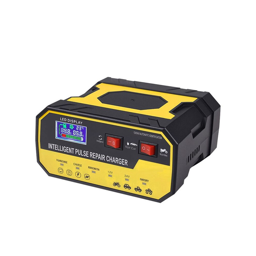 Universal Car Battery Charger 12V24v Intelligent Repair Motorcycle Battery Fully Automatic Fast Charger Eu Plug 4713062619429