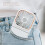 Portable Handheld Neck Fan, 3.7V 3000mAh, Foldable, USB Charging, White 4