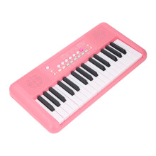 32-Tasten Elektrisches Keyboard mit Mikrofon, Vibrato & USB – Erdbeerrot