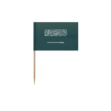 Palitos de dente Bandeira da Arábia Saudita - 8 cm - 100 peças - Plástico adesivo - Bastão de bambu - Pixelforma