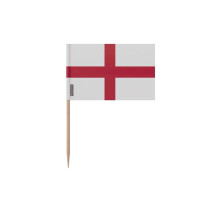 Zahnstocher England-Flagge - 6,5 cm - 100 Stück - Klebstoffkunststoff - Bambusstock - Pixelforma