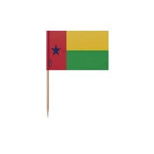 Toothpicks Vlag van Guinee-Bissau - 12 cm - 100 stuks - Hechplastic - Bamboestok - Pixelforma