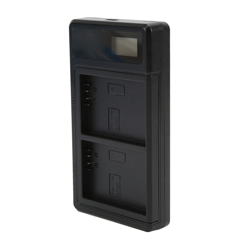 Dual Battery Charger With Lcd & Usb For Lp E5 Battery Â Compact, Portable, 99G 4961376217453