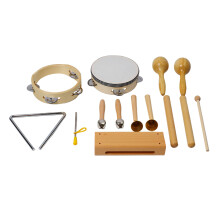 Set di strumenti Orff per bambini, percussionie in legno e ferro, strumento di apprendimento precoce