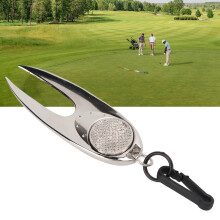 Golf Divot Repair Tool Clip Zinc Alloy Lightweight Portable Turf Fork