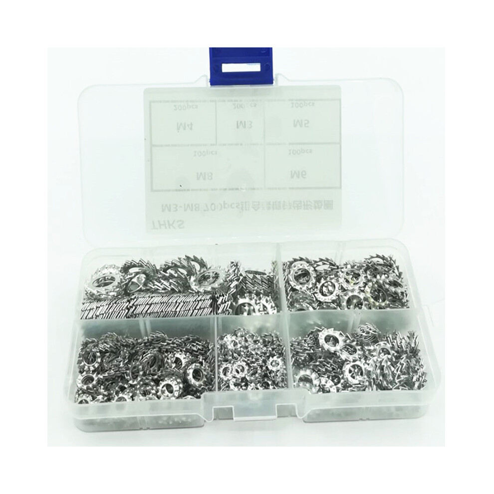 Stainless Steel Galvanized Internal Star Tooth Lock Washers, Fastening Tool Assort Set With Storage Box, High Hardness And Durability For Widespread 9004841714097