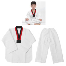 Kinder Weißes Taekwondo-Anzug Baumwolle Kinder Karate Dobok Kleidung, 485g