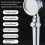 Water Saving High Pressure Rainfall Shower Head with Smart Control, Spray Modes Settings Customizable Flow, One-Key Stop Function for Efficient 3