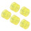 5Pcs Rubber Hammer Head Replacement M8x1 Soft Yellow Striking Tips Kit Φ40mm 15