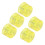 5Pcs Rubber Hammer Head Replacement M8x1 Soft Yellow Striking Tips Kit Φ40mm 16