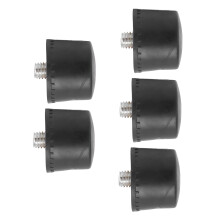 5Pcs Rubber Hammer Heads Black Non Slip Oil Resistant Striking Tips Φ25mm