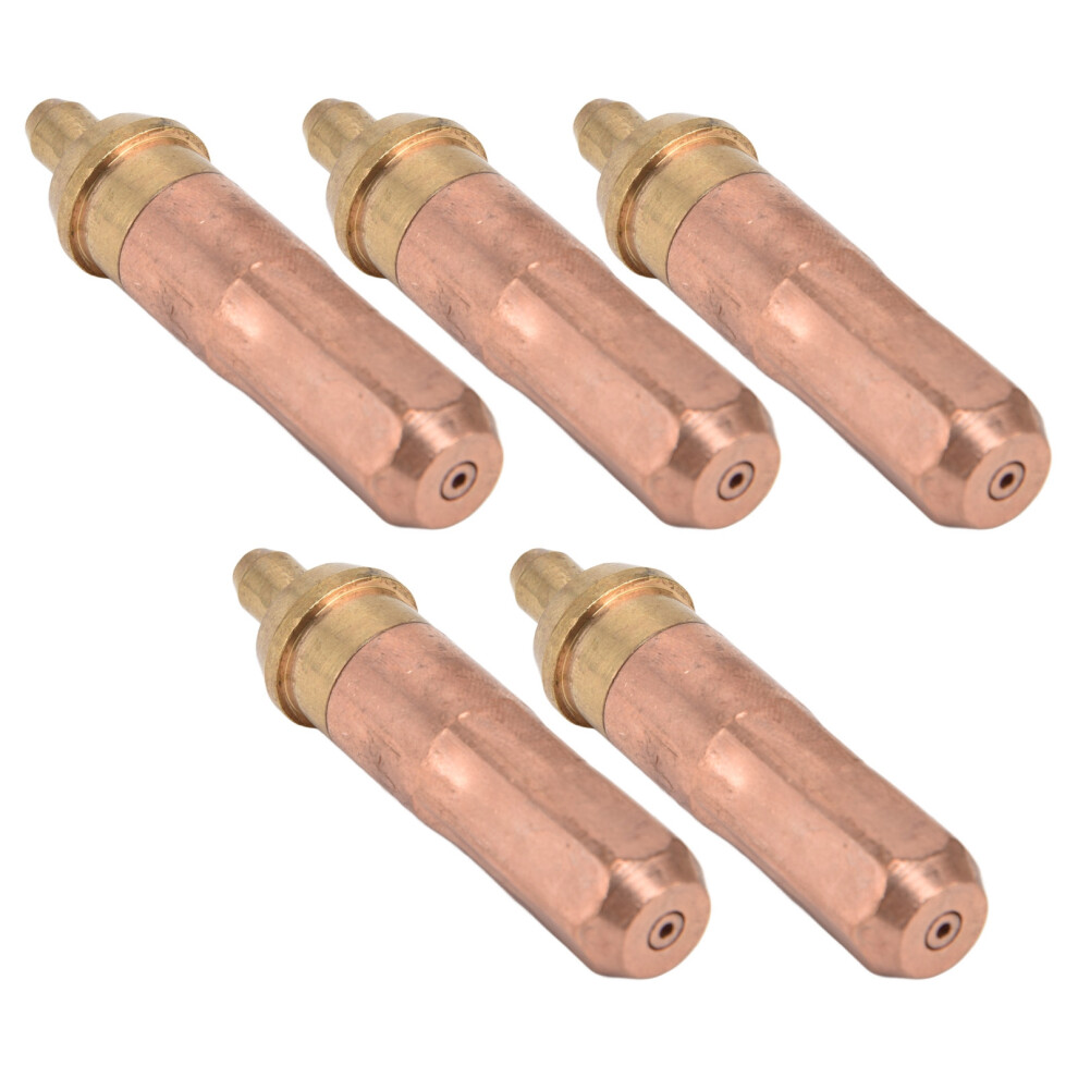 5Pcs Acetylene Cutting Tip Set Brass Copper Nozzles 80-150Mm 8761376230904