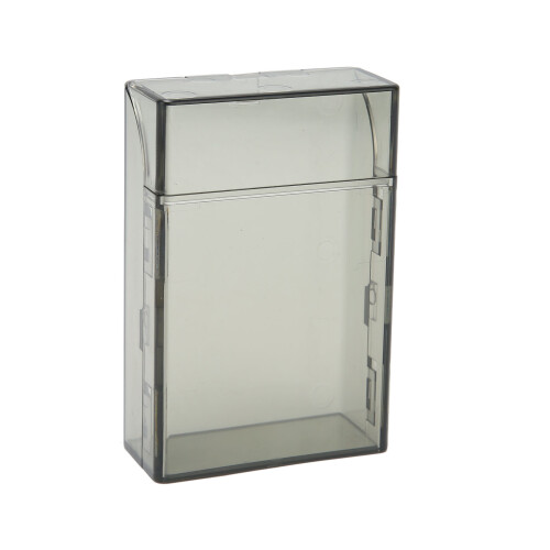 Custodia per sigarette in plastica, trasparente, apertura automatica, 93x62x28mm, nero 2