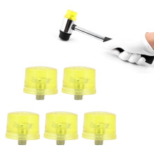 Yellow Rubber Hammer Head Set M8x1 Φ35mm Replacement Tips Soft Striking Tools