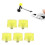 Yellow Rubber Hammer Head Set M8x1 Φ35mm Replacement Tips Soft Striking Tools 1