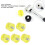 Yellow Rubber Hammer Head Set M8x1 Φ35mm Replacement Tips Soft Striking Tools 10