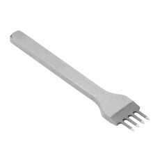 Punzón para cuero de 4 puntas 3 mm HSS plateado