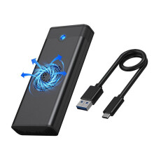 M.2 NVME NGFF Dual Protocol External SSD Enclosure Adapter with Cooling Fan 10Gbps Type-C 3.1 SSD Box for 2230-A