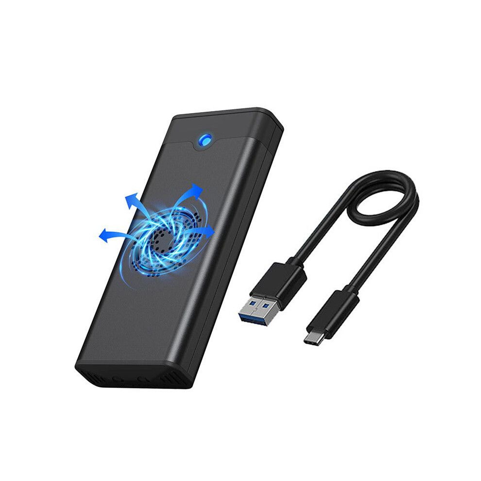 M.2 Nvme Ngff Dual Protocol External Ssd Enclosure Adapter With Cooling Fan 10Gbps Type-C 3.1 Ssd Box For 2230-A 6034191376075