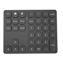 Dubbel  Numeriek Toetsenbord, Oplaadbaar Draadloos Numpad voor Pc-Laptop Windows Slinet Digitaal Toetsenbord, Zwart