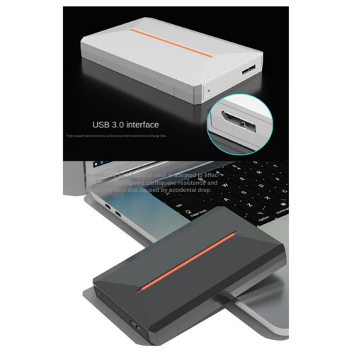 Mobile Hard Disk Box USB3.0 SATA2.5 Inch Notebook Tape External External Hard Disk for Windows/Mas Os/Linux Black 1