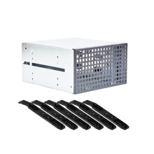 Rack de Cage de Disque Dur à 3 Baies, 2 X Espace pour Disque Optique Jusqu'à 3 X 3,5 Pouces, Espace pour Disque Dur, 2 Disques de Châssis dans le
