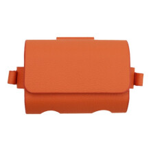 Golfbaltas Draagbare Heupopbergtas PU-Leer voor 2 Stuks Golfballen en 4 Golftees Tas Oranje