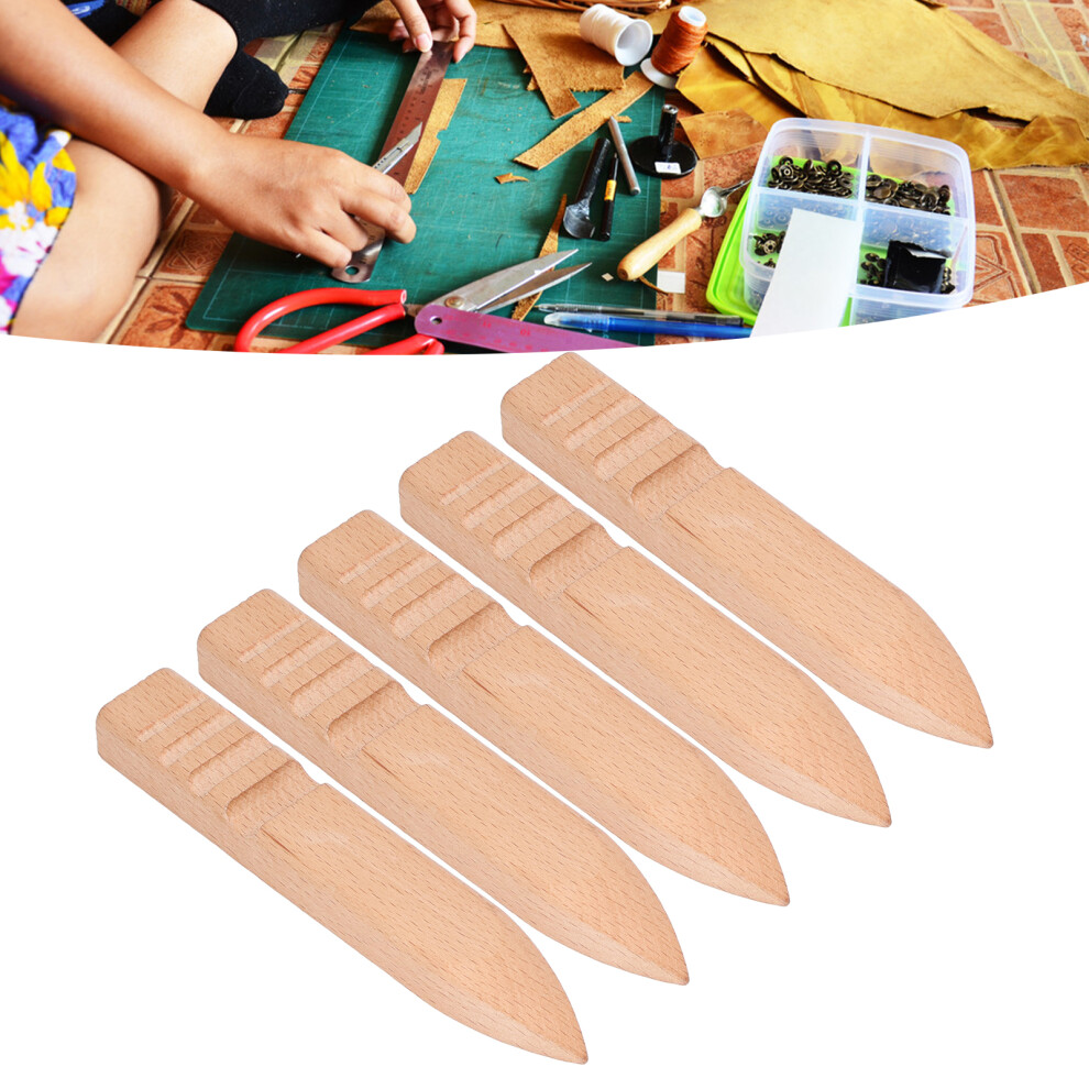 5Pcs Leather Burnisher Set - Beech Edge Polisher Hand Craft Tool Kit 6911376231681