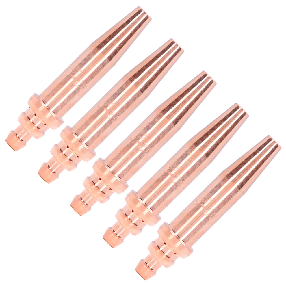 5Pcs Copper Isobaric Cutting Tips For Acetylene, Model G02-0 9451376232426