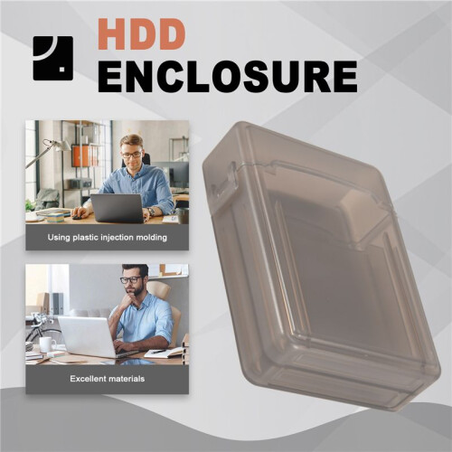 Capa Protetora para Disco RíGido SSD HDD de 2,5 Polegadas Caixa Protetora para Unidade de Estado SóLido (Preta) 2